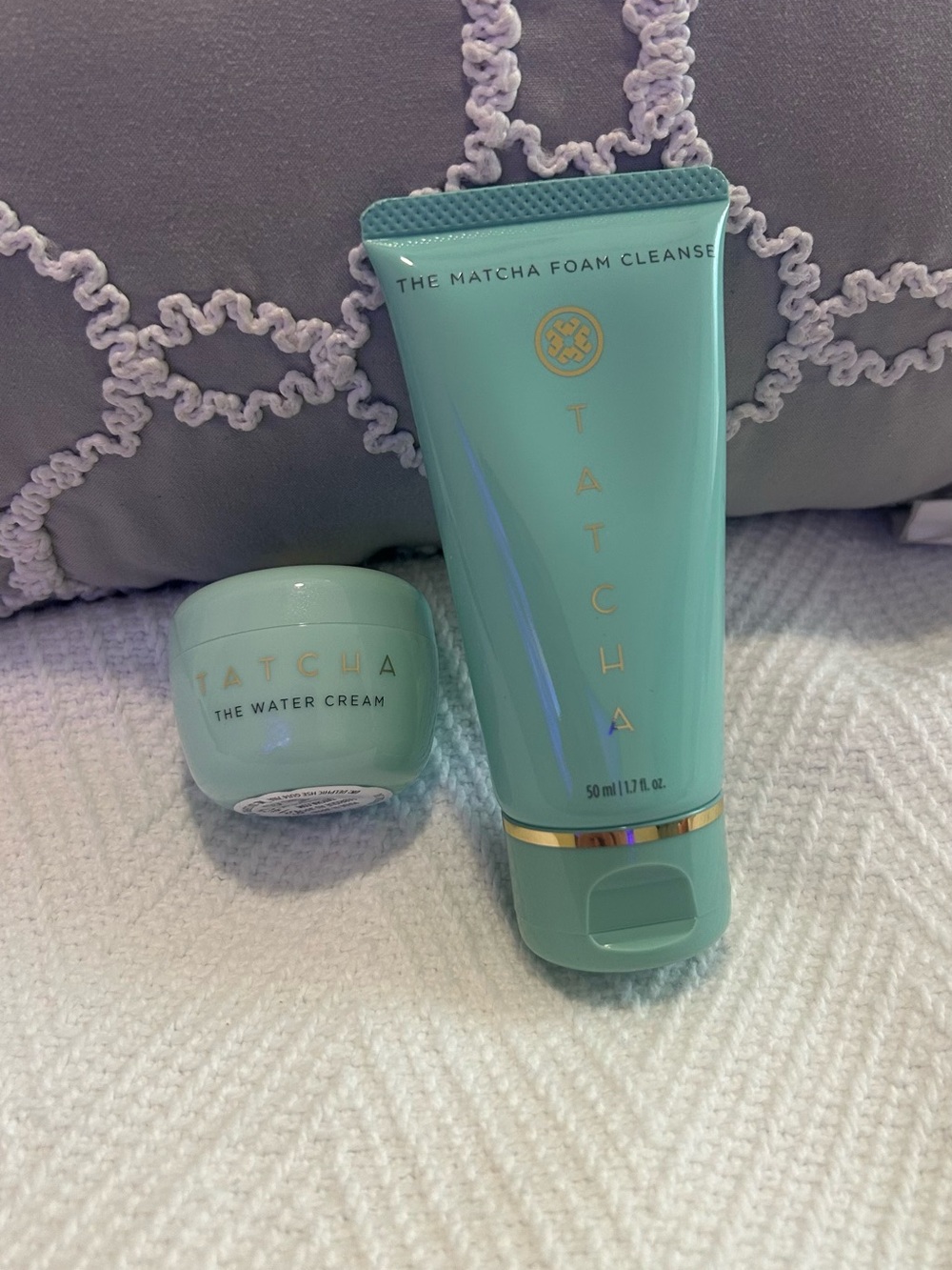 NWT Tatcha Travel size Matcha Foam Cleanser & The Water Cream